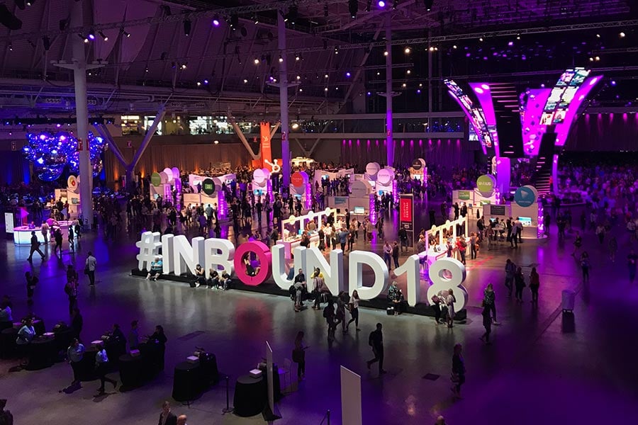 The exhibition floor at INBOUND 2018