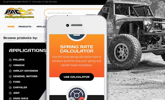 PAC Racing Featured Responsive Web Site Redesign